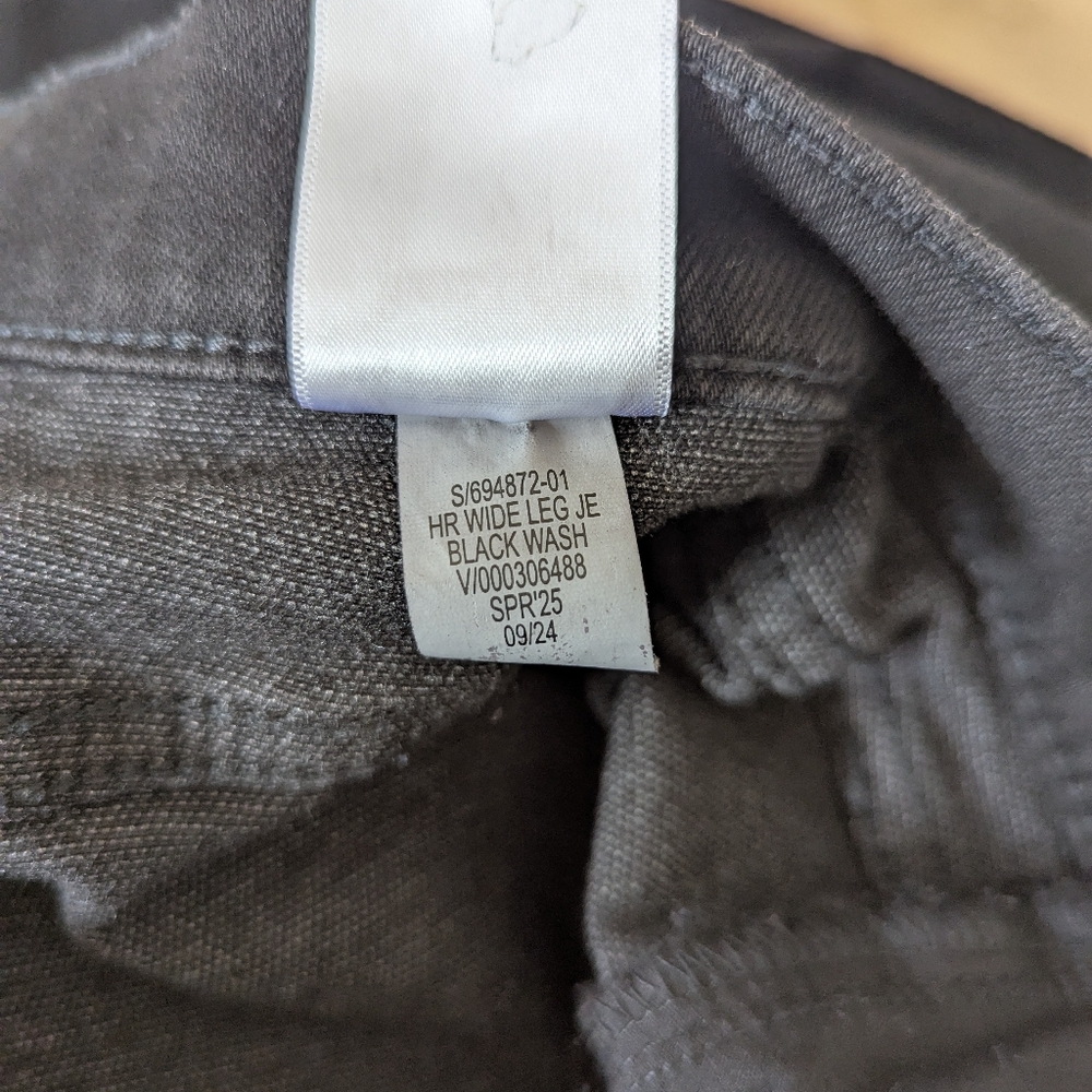 Banana Republic 2025 Wide-Leg High-Rise Jean Black Wash Denim - 31/12 - Picture 10 of 10